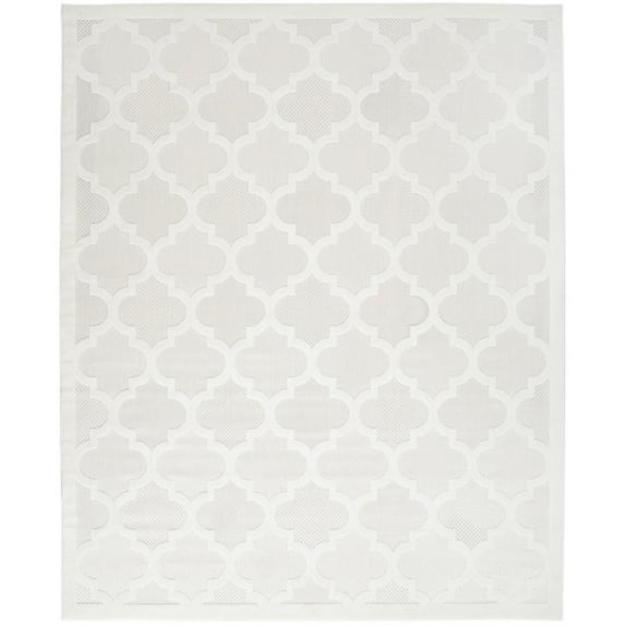 Nourison Easy Care 9' x 12' Ivory/White Indoor/Outdoor Rug