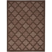 Nourison Easy Care 5' x 7' Brown Modern Flatweave Indoor/Outdoor Rug