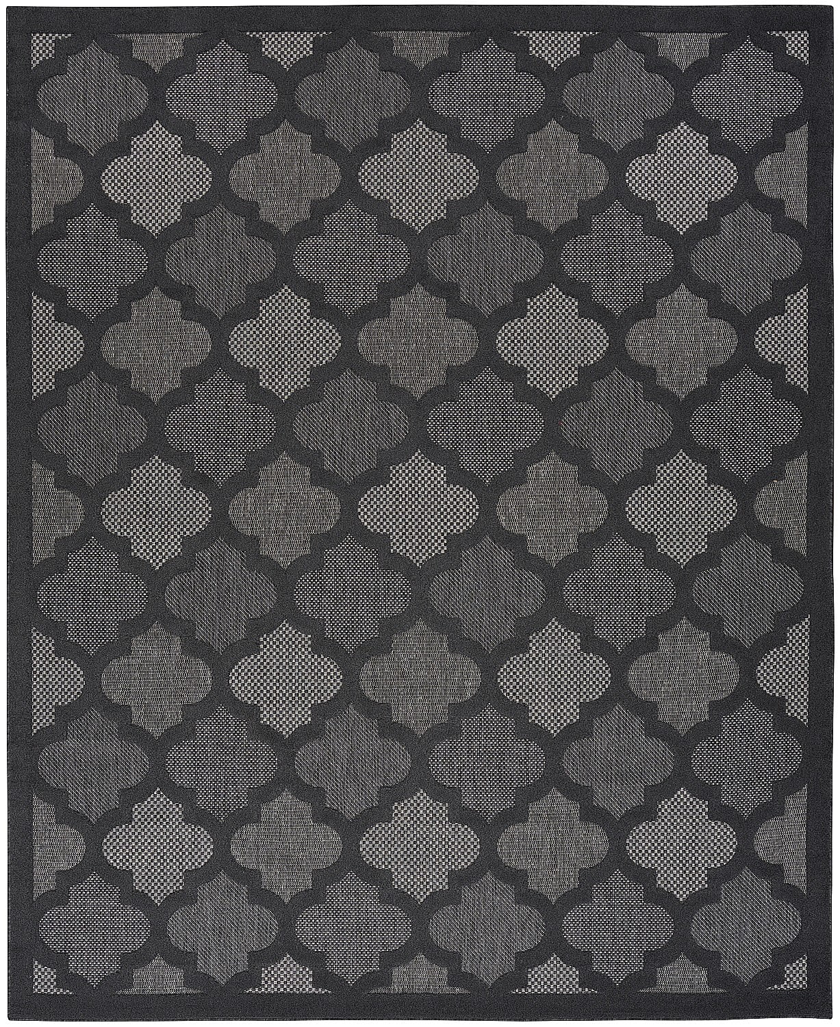 Nourison Easy Care Area Rug, Charcoal Black, Moroccan Textured ...