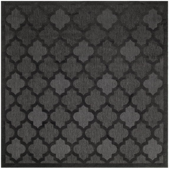 Nourison Easy Care Indoor/Outdoor Charcoal Black 9' x Square Area Rug (9 Square)