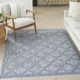 thumbnail image 1 of Nourison Easy Care Indoor/Outdoor Denim Blue 6' x 9' Area Rug, Moroccan, Trellis, Bedroom, Living Room, Backyard, Deck, Patio, Easy Clean, Non Shedding, 1 of 10
