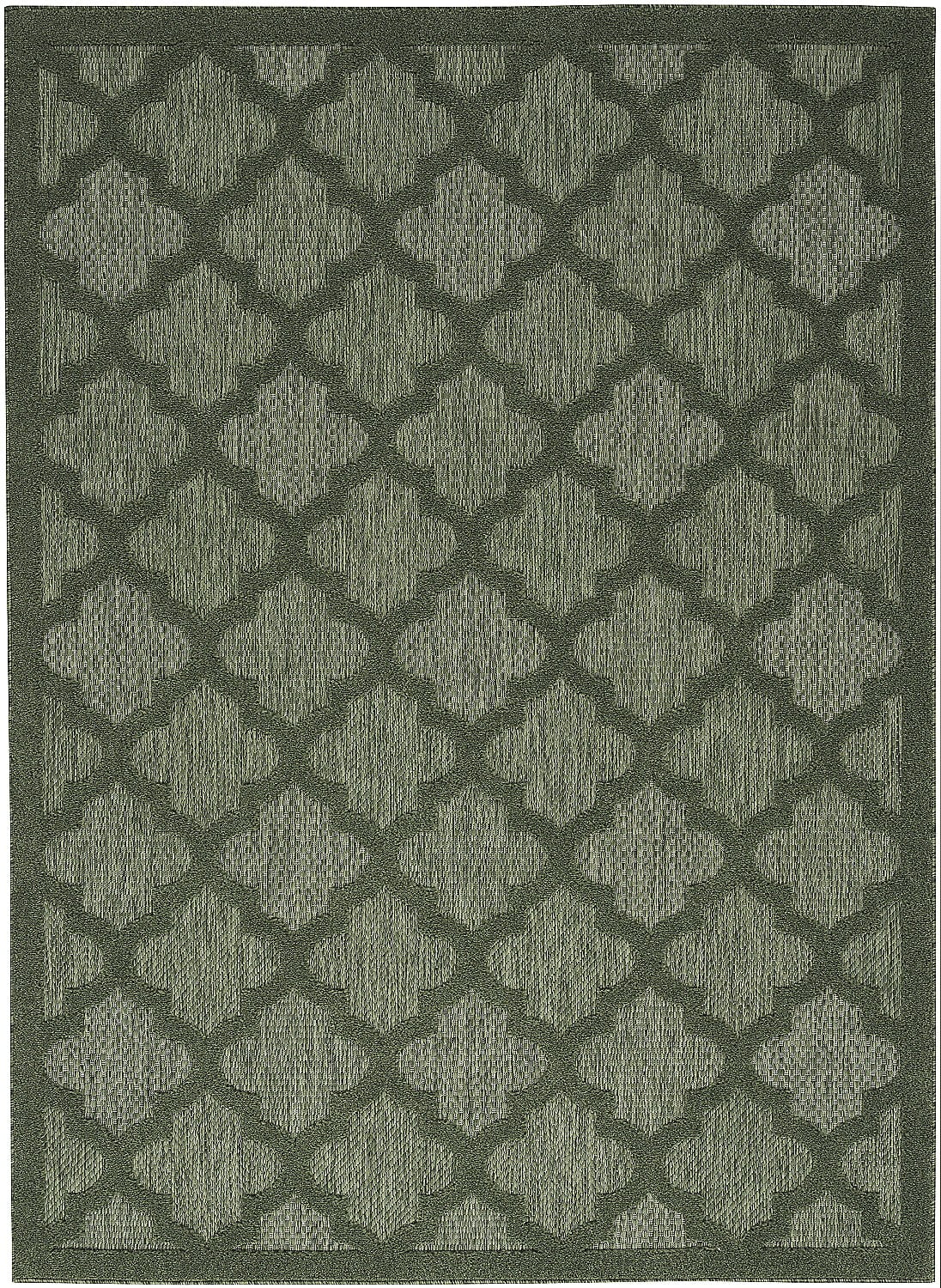 Nourison Easy Care Indoor/Outdoor Green 5' x 7' Area Rug (5x7