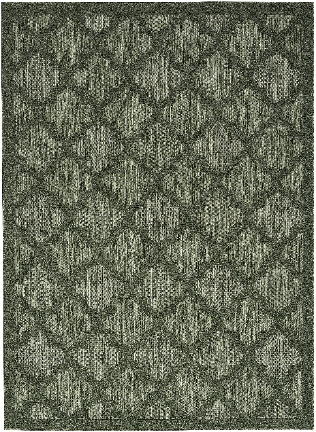 Rhody Rug Jamestown Indoor/Outdoor Braided Area Rug Forest Green 5' x 8