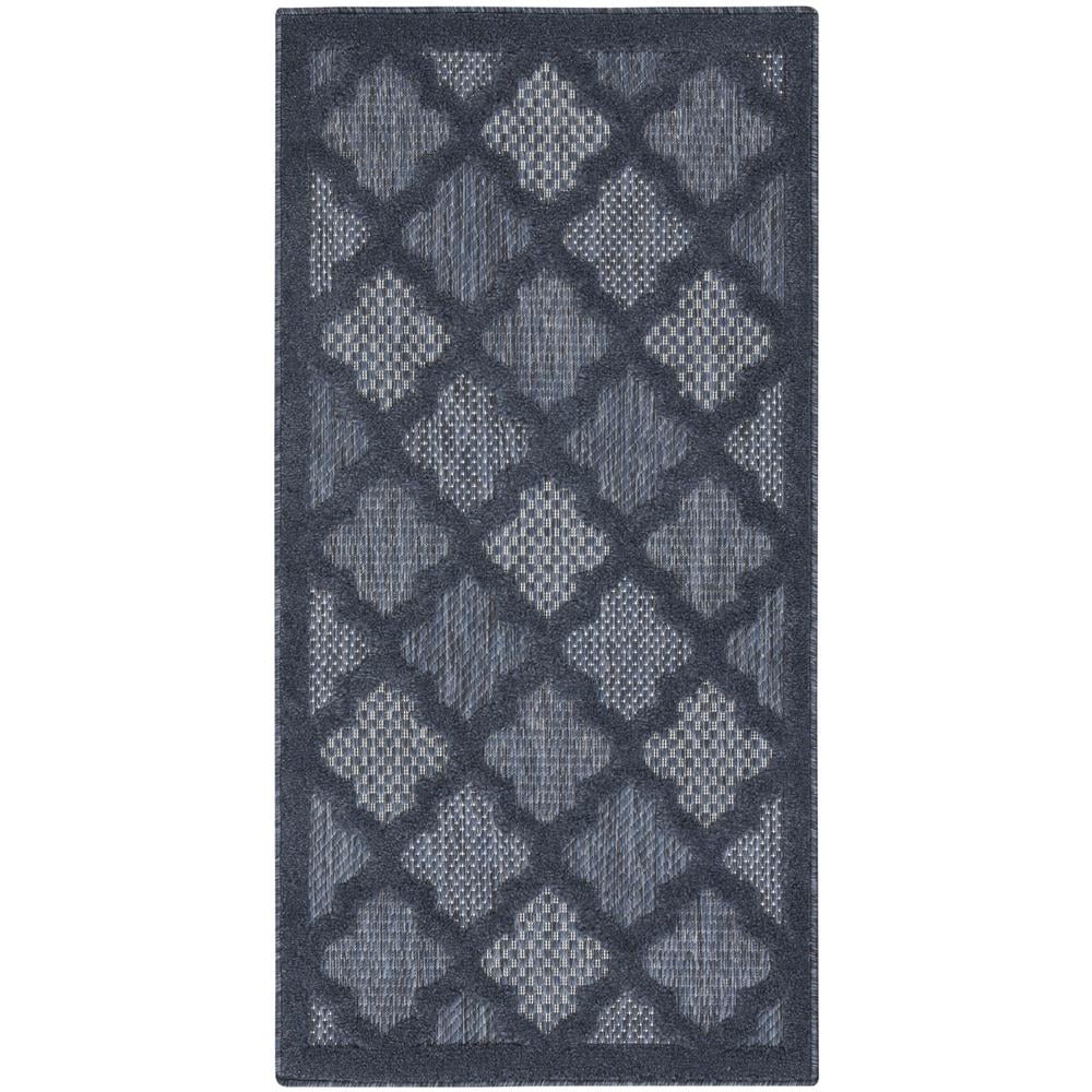 Nourison Easy Care Indoor/Outdoor Navy Blue 2' x 4' Area Rug, (2x4 ...
