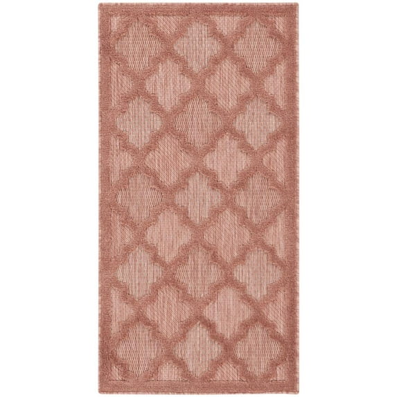 Nourison Easy Care Outdoor Coral/Orange 2' x 4' Area Rug (2x4)