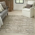 thumbnail image 1 of Nourison Eco-Friendly Modern Abstract Ivory Mocha 6' x 9' Area Rug (6x9), 1 of 9