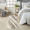 thumbnail image 1 of Nourison Eco-Friendly Modern Beige Grey 2'2" x 7'6 Area Rug (2x8), 1 of 8