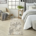 thumbnail image 1 of Nourison Eco-Friendly Modern Beige Grey 2'2" x 7'6 Area Rug (2x8), 1 of 8