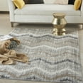 thumbnail image 1 of Nourison Elation Abstract Chevron Grey Ivory 5'3" x 7'3" Area Rug, (5' x 7'), 1 of 9