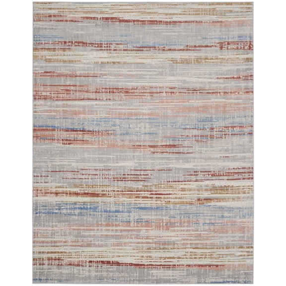 Nourison Elation Modern Indoor Rug Ivory Multicolor 7'10" x 9'10"