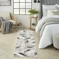 thumbnail image 1 of Nourison Elation Abstract Ivory Grey 2'3" x 7'6" Area Rug, (2x8), 1 of 7