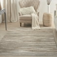 thumbnail image 1 of Nourison Elation Abstract Striped Ivory Grey 4' x 6' Area Rug, (4' x 6'), 1 of 9