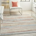thumbnail image 1 of Nourison Elation Abstract Striped Ivory Multicolor 4' x 6' Area Rug, (4' x 6'), 1 of 9