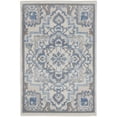 thumbnail image 1 of Nourison Elation Bohemian Medallion Indoor Rug Ivory Blue 2' x 3', 1 of 8