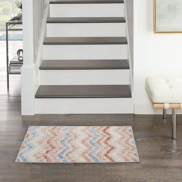 Nourison Elation Contemporary Rustic Ivory Multicolor Area Rug