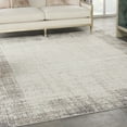 thumbnail image 1 of Nourison Elation Distressed Bordered Ivory Grey 9' x 12' Area Rug, (9' x 12'), 1 of 9