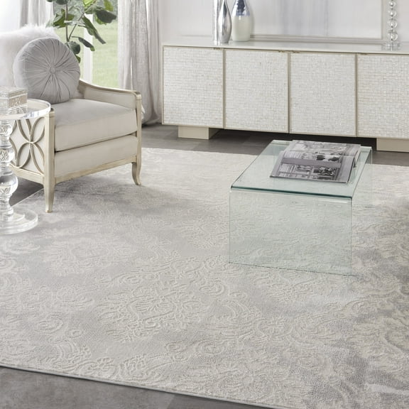 Nourison Elation Farmhouse Ivory Grey Area Rug