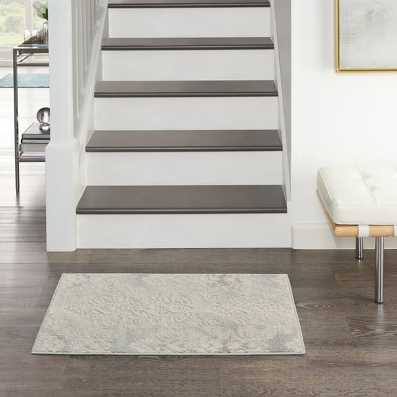 Nourison Elation Farmhouse Ivory Grey Area Rug