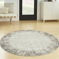 thumbnail image 1 of Nourison Elation Modern Abstract Ivory Grey 5'3" x round Area Rug, (5 Round), 1 of 8
