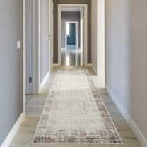 Nourison Elation Modern Ivory Grey 2'2" x 16' Area Rug (2x16)