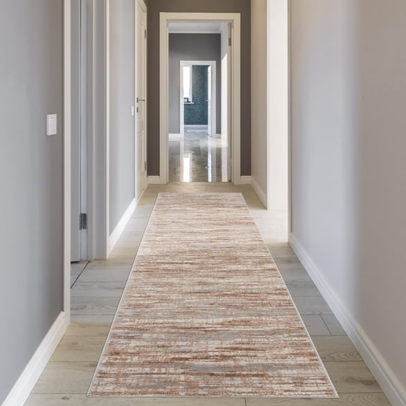 Nourison Elation Modern Ivory Grey 2'2" x 16' Area Rug (2x16)