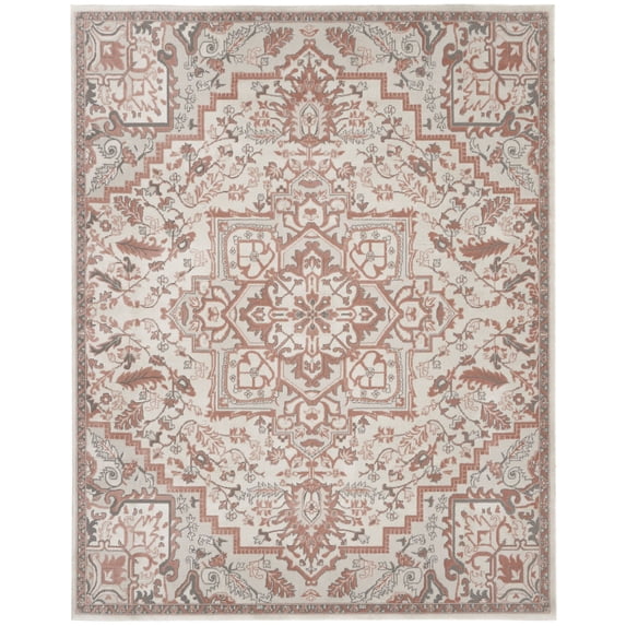 Nourison Elation Persian Ivory Brick 7'10" x 9'10" Area Rug, (8x10)