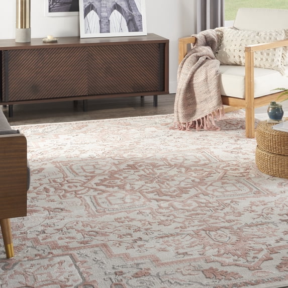 Nourison Elation Persian Ivory Brick 9' x 12' Area Rug, (9x12)