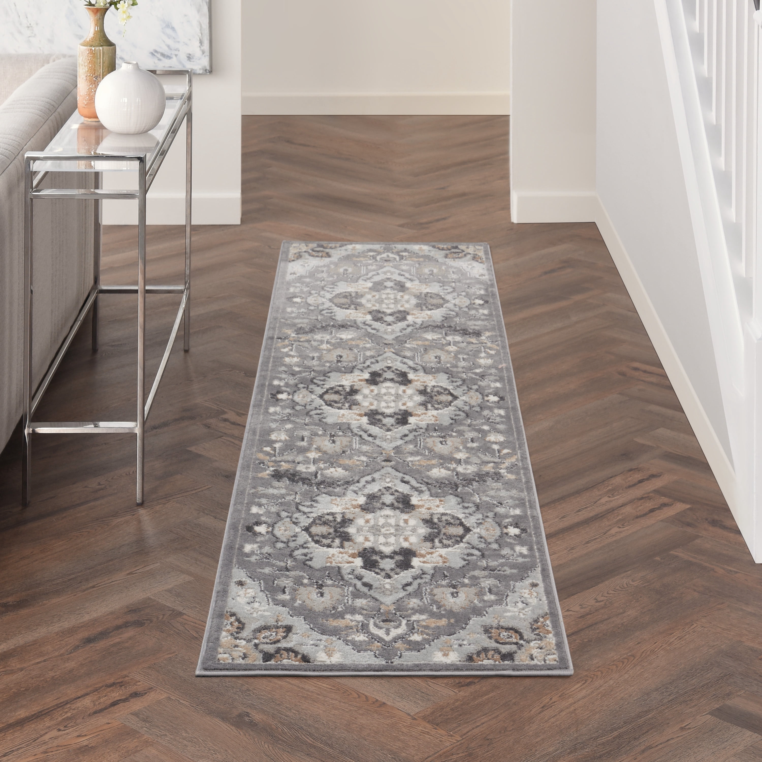 Nourison Elation Traditional Persian Grey Area Rug