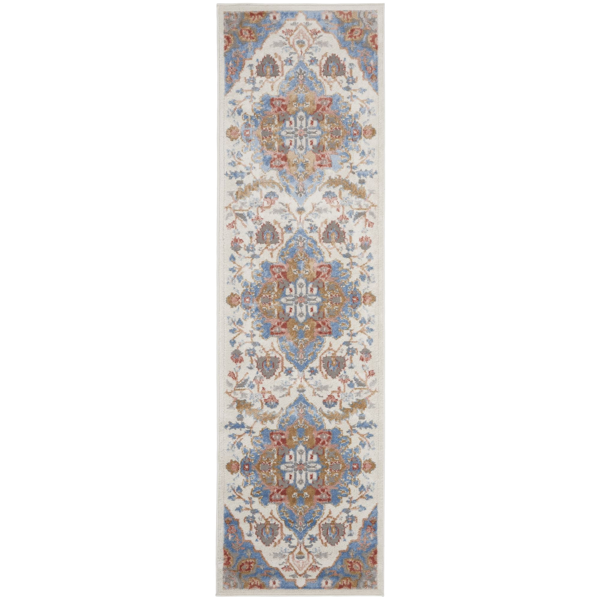 Nourison Elation Traditional Persian Ivory Blue Area Rug