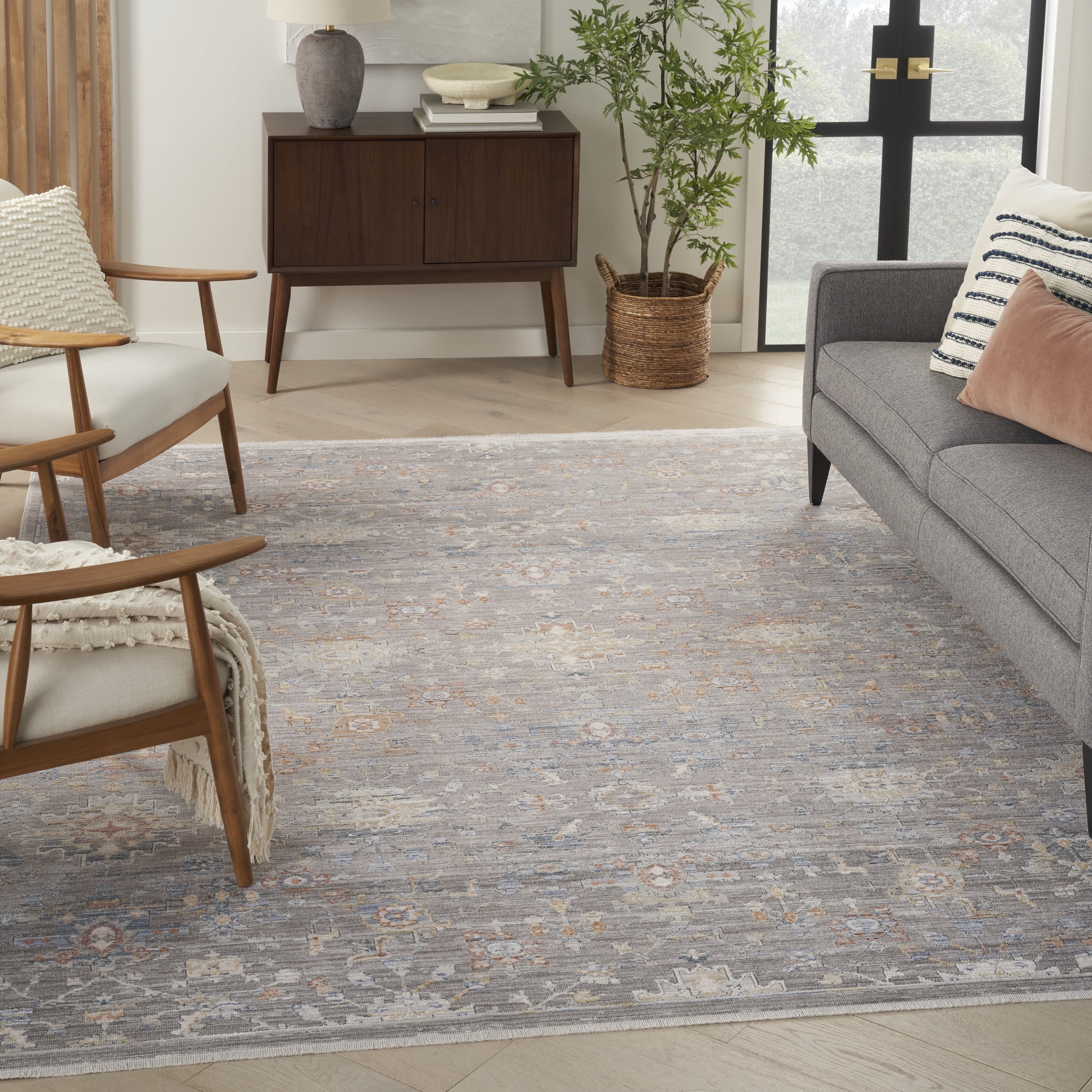 Nourison Elegant Heirlooms 7'10" x 10' Grey Vintage Indoor Rug
