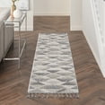 thumbnail image 1 of Nourison Elwood Modern Geometric Grey/Charcoal 2'2" x 8'2" Area Rug, (2' x 8'), 1 of 8