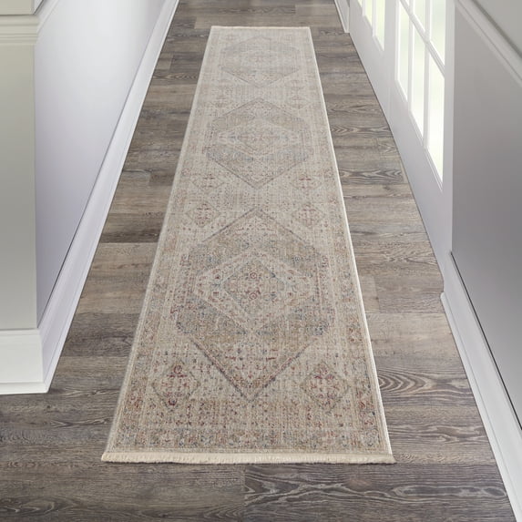 Nourison Enchanting Home Farmhouse & Country Beige/Grey 2'7" x 12' Area Rug, (3x12)