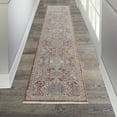 thumbnail image 1 of Nourison Enchanting Home Farmhouse & Country Blue/Brick 2'7" x 12' Area Rug, (3x12), 1 of 8