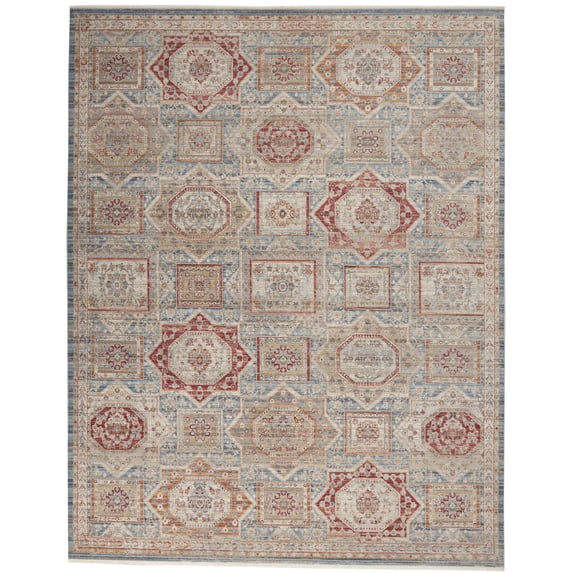 Nourison Enchanting Home ENH02 Area Rug - Blue/Multicolor 7'10" x 10'2"