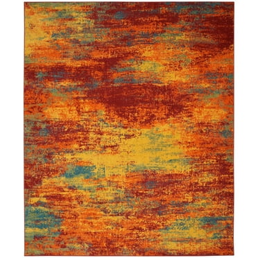 Nourison Essentials 10' x 14' Flame Fabric Area Rug