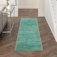 thumbnail image 1 of Nourison Nourison Essentials 2'2" x 18' Blue Green Outdoor Rug, 1 of 10