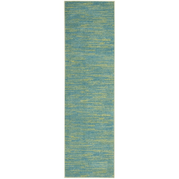 Nourison Essentials 18' Runner Blue Green Area Rug