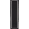 thumbnail image 1 of Nourison Essentials 2' x 6' Black Ivory Contemporary Bordered Indoor/Outdoor Area Rug, 1 of 8