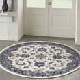 thumbnail image 1 of Nourison Nourison Essentials 8' x Round Ivory Blue Vintage Rug, 1 of 11