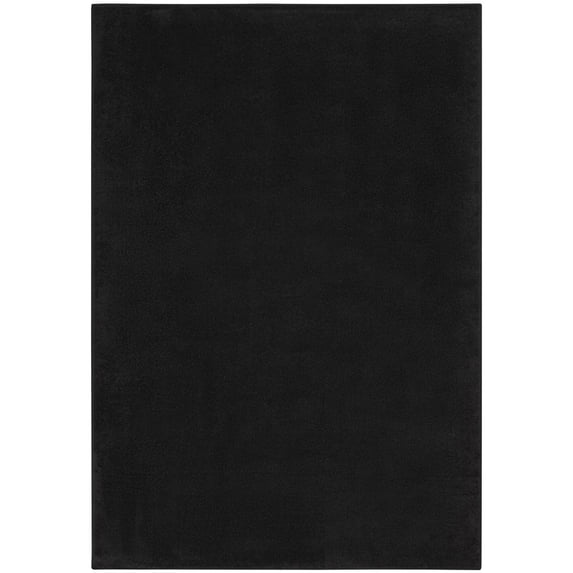 Nourison Essentials Easy Care Black 5' x 8' Area Rug, (5x8)