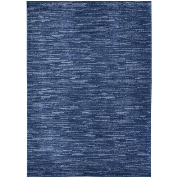 Nourison Essentials Easy Care Navy Blue 5' x 8' Area Rug, (5x8)