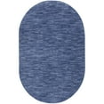 thumbnail image 1 of Nourison Essentials Easy Care Navy Blue 6' x 9'oval Area Rug, (6x9 Oval), 1 of 11