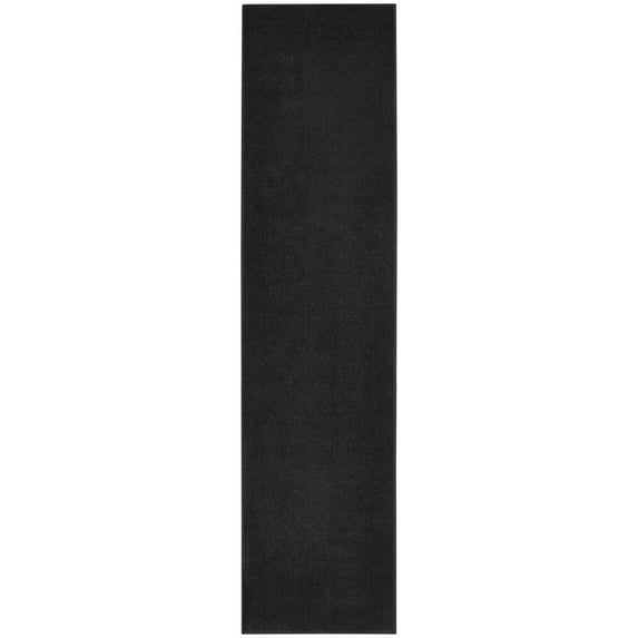 Nourison Essentials Indoor/Outdoor Black 2'2" x 12' Area Rug, (2x12)