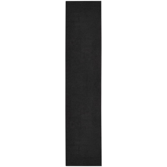 Nourison Essentials Indoor/Outdoor Black 2'2" x 18 Area Rug, (2x18)