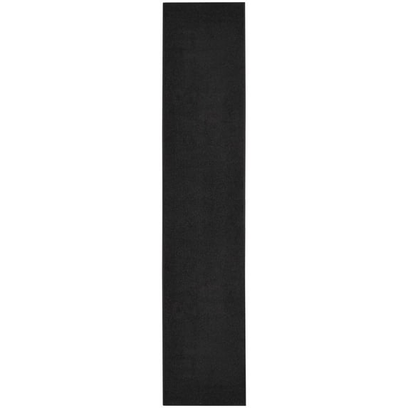 Nourison Essentials Indoor/Outdoor Black 2'2" x 20 Area Rug, (2x20)
