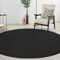 thumbnail image 1 of Nourison Essentials Indoor/Outdoor Black 8' x round Area Rug, (8 Round), 1 of 11