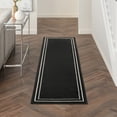 thumbnail image 1 of Nourison Essentials Indoor/Outdoor Black Ivory 2'2" x 7'6 Area Rug, (2x8), 1 of 8
