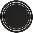 thumbnail image 1 of Nourison Essentials Indoor/Outdoor Black Ivory 4' x round Area Rug, (4 Round), 1 of 11
