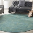 thumbnail image 1 of Nourison Essentials Indoor/Outdoor Blue Green 8' x round Area Rug, (8 Round), 1 of 11