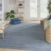 Nourison Essentials Indoor/Outdoor Blue/Grey 9' x 12' Area Rug, (9x12)